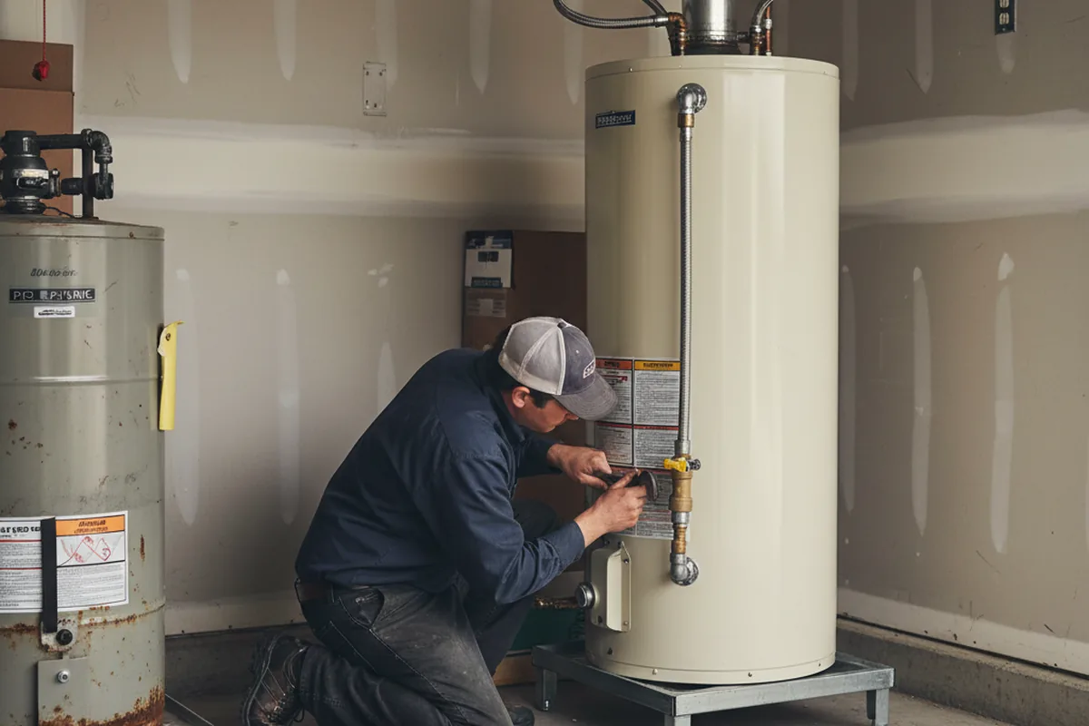 Water heater and shutoff valve replacement in Orient