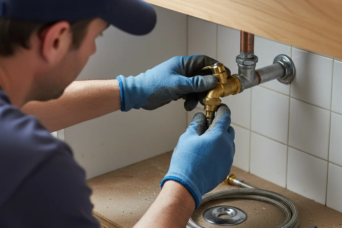 Shutoff valve and fitting work during Emergency Plumbing in Orient